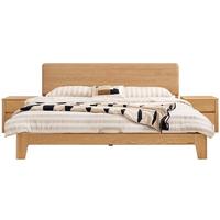 QuanU/全友 FAS级红橡木 实木床+床垫  原木色 1.8X2米 1.5x2米