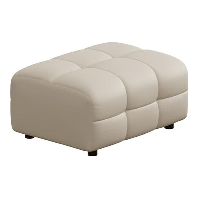 顾家家居 焕新pro版劳伦斯沙发25年羽毛填充头层牛皮直排客厅沙发1383 全皮凳