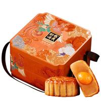 华美月饼礼盒蛋黄莲蓉中秋月饼礼盒祈福金秋980G