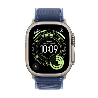 Apple Watch Ultra 3 蜂窝版 原色钛金属 亮蓝色 M/L 智能手表