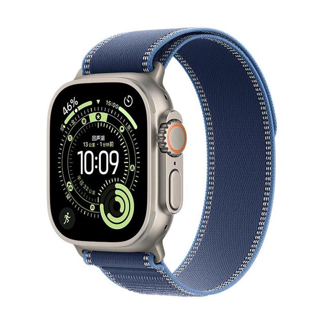 今日必买：Apple Watch Ultra 3 蜂窝版 49mm原色钛金属 蓝色表带 智能手表