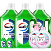 Walch威露士多用途消毒液(1L*3+60ml*2)+清可新威露士洗手液525ml*2 消毒液+洗手液