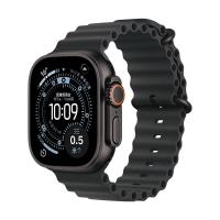 Apple Watch Ultra 3 智能手表49毫米黑色钛金属表壳黑色海洋表带