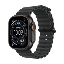 Apple Watch Ultra 3 智能手表49毫米黑色钛金属表壳黑色海洋表带