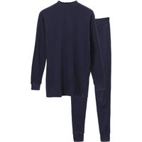 红豆内衣秋衣秋裤纯棉薄款套装中半高领基础打底保暖内衣秋 男款藏青 L 170/95