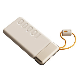 幻响 S12 自带双线 米色 10000mAh 移动电源