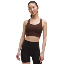 lululemon 丨Energy 女士宽肩带长款运动内衣 芯吸 LW2EBPA 熔岩棕 XS