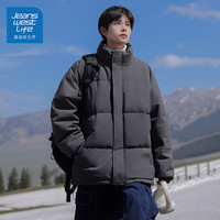 JEANSWEST LIFE棉衣男冬季2025外套男加厚潮流保暖棉服 黑色MYM24-99999 M (100-125斤)