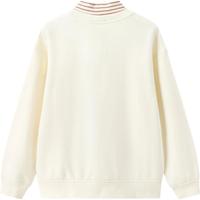 巴拉巴拉男童卫衣儿童秋冬上衣加绒女童高领24121202 奶白10501 120cm