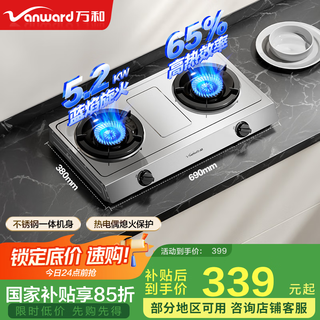 万和 JZT-01-D9 双灶烟灶联动 5.2kW 天然气燃气灶
