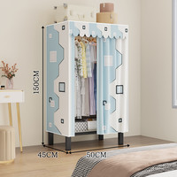 移动端：美凯惠 30F-CH0616 简易免安装衣柜 0.85米 小发发 艺术