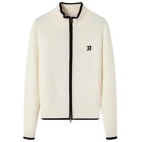 Navigare意大利小帆船女士全羊毛针织衫毛衣开衫外套2334094503 白/黑 L  科技白/黑