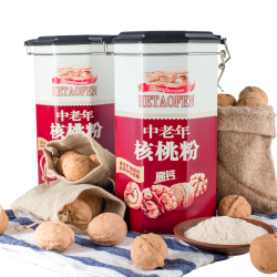 智力 中老年高钙核桃粉 600g*2罐装 无蔗糖代餐粉