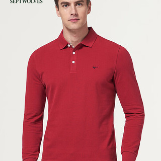  SEPTWOLVES/七匹狼 翻领挺括 男士Polo衫  190/104A/XXXXL 803(本白)
