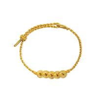 周大生五帝币黄金手串足金铜钱手链转运珠 0.5g