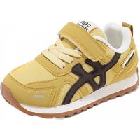 ABC KIDS童鞋儿童软底跑步鞋2025秋季透气男女童运动鞋休闲鞋子 黄棕 37 内长约22.7cm