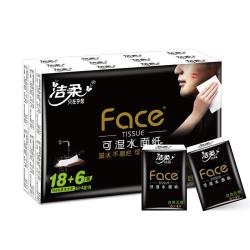 洁柔 黑Face无香手帕纸 4层6片 24包