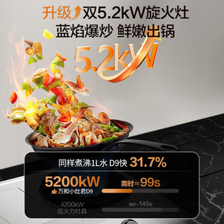 万和 JZT-01-D9 双灶烟灶联动 5.2kW 天然气燃气灶