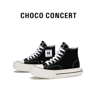 CHOCO CONCERT 圆方不对称高帮帆布鞋 CG5LZY99001
