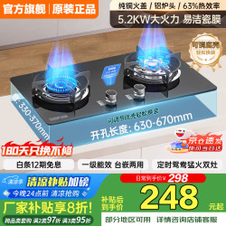 SUNPUNR 苏泊燃气灶天然气液化气灶煤气灶家用猛火5.2kw双灶一级节能省气
