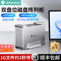 尤达大师2.5寸3.5硬盘盒移动多双盘位阵列柜RAID固态机械外接盒子