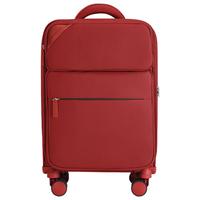90分行李箱20英寸可登机拉杆箱男出差商务旅行箱女前开盖帆布箱牛津布 探戈红 20英寸 （可登机 ）