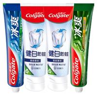 高露洁高露洁粉盐香氛牙膏美白酵素抑菌蛀牙口气清新亮白固齿 龙井120g+薄荷120g+防蛀2支