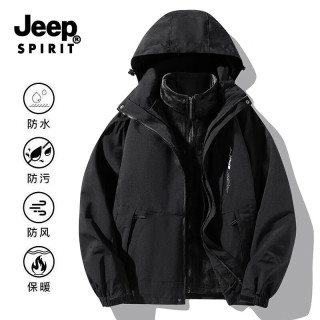JEEP SPIRIT 三合一冲锋衣 男款-黑色 2XL 男士夹克