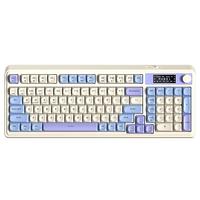 狼蛛(AULA)S99Pro无线/蓝牙/有线三模键盘机械手感RGB背光拼色mac电脑键盘笔记本台式机通用 烟雨蓝 S99Pro【烟雨蓝】三模RGB
