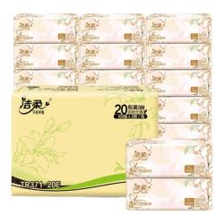 洁柔 繁花系列柔韧 &软抽可湿水 &面巾纸整箱 &家用 3层 100抽*20包