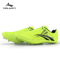 沃兰迪Volanti沃兰迪911黑底闪电钉鞋厚底短跑田径钉子鞋体考比赛男女 日月荧 顺丰 37