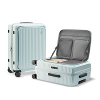CONWOOD小木侧开盖深仓行李箱可扩展拉杆箱旅行箱20寸登机箱 冰河蓝--侧开盖/带扩展层 24寸【需托运-适合5-10天旅行】
