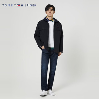 TOMMY HILFIGER【潮流风衣款】出走都市25秋冬男软壳夹克/防水可收纳帽外套 【风衣款软壳夹克】经典黑BDS XL （：165-180斤）