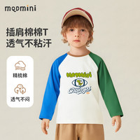 MQDMINI童装儿童T恤长袖男童上衣女休闲撞色袖打底衫宝宝衣服3