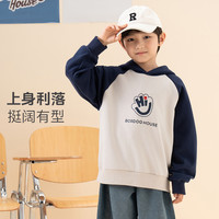 BOBDOG HOUSE 巴布豆儿童连帽卫衣春秋款印花男童女童时尚秋季冬季上衣