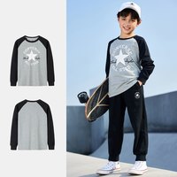 匡威儿童t恤长袖男童内搭打底衫女童上衣男童衣服纯棉童装春秋款