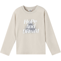 安奈儿童装男女童圆领长袖针织衫2025秋 布莱杏 110