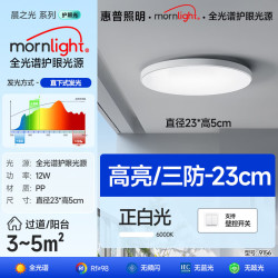 惠普 全光谱护眼 吸顶灯  冷光（5000K以上） 20㎡以下 白光 12W