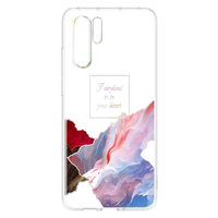 HUAWEI/华为P30/P30Pro手机保护壳液态硅胶高档轻薄皮革简约时尚透明软套全包PC壳防摔原厂