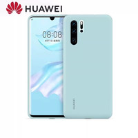 HUAWEI/华为P30/P30Pro手机保护壳液态硅胶高档轻薄皮革简约时尚透明软套全包PC壳防摔原厂