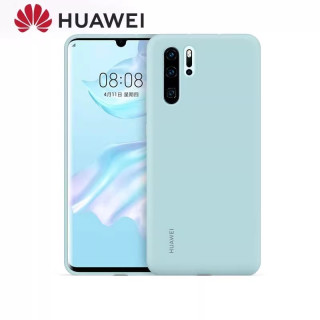 HUAWEI/华为P30/P30Pro手机保护壳液态硅胶高档轻薄皮革简约时尚透明软套全包PC壳防摔原厂