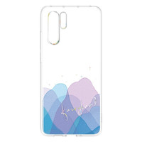 HUAWEI/华为P30/P30Pro手机保护壳液态硅胶高档轻薄皮革简约时尚透明软套全包PC壳防摔原厂