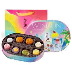 荣誠月饼 荣诚月饼礼盒 7味8饼 600g玲珑彩月品广式 600g玲珑彩月