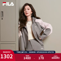  FILA/斐乐 宽松拼色连帽 女士梭织外套