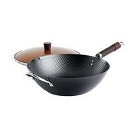 MrZero已开铁锅炒菜锅老式平底炒锅家用不粘锅无涂层炒锅
