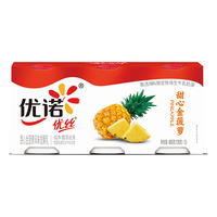 优诺(yoplait)优丝金菠萝果粒酸奶135g*3杯装 营养早餐 低温酸奶牛奶 金菠萝风味酸奶135g*3