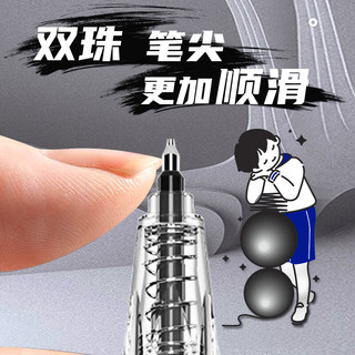 乐普升（LPS）乐维中性笔按动笔直液式速干签字笔666考试刷题笔笔芯0.5黑色办公用品666粉+5支6201S替芯 速干/考试笔-666粉-1+5芯