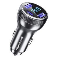 纽曼（Newsmy）车载充电器100w超级快充一拖三点烟器转换插头usb接口车充Type-c高功率适用苹果16/17华为