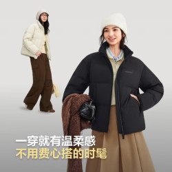 波司登 B250245288 立领短款羽绒服 黑色 XS