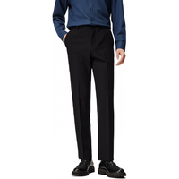 九牧王（JOEONE）【抗皱易打理】西裤男裤2025年秋季弹力舒适柔软裤子 合体版+黑色+TP7EX50643 28 码 165/70A(2.16)尺 72cm